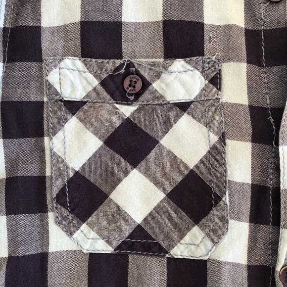 SPLENDID kids blue check shirt size 10 with pockets button down elbow patches - Picture 12 of 16